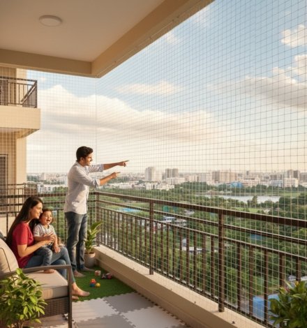 Balcony safety nets Benz Circle Vijayawada